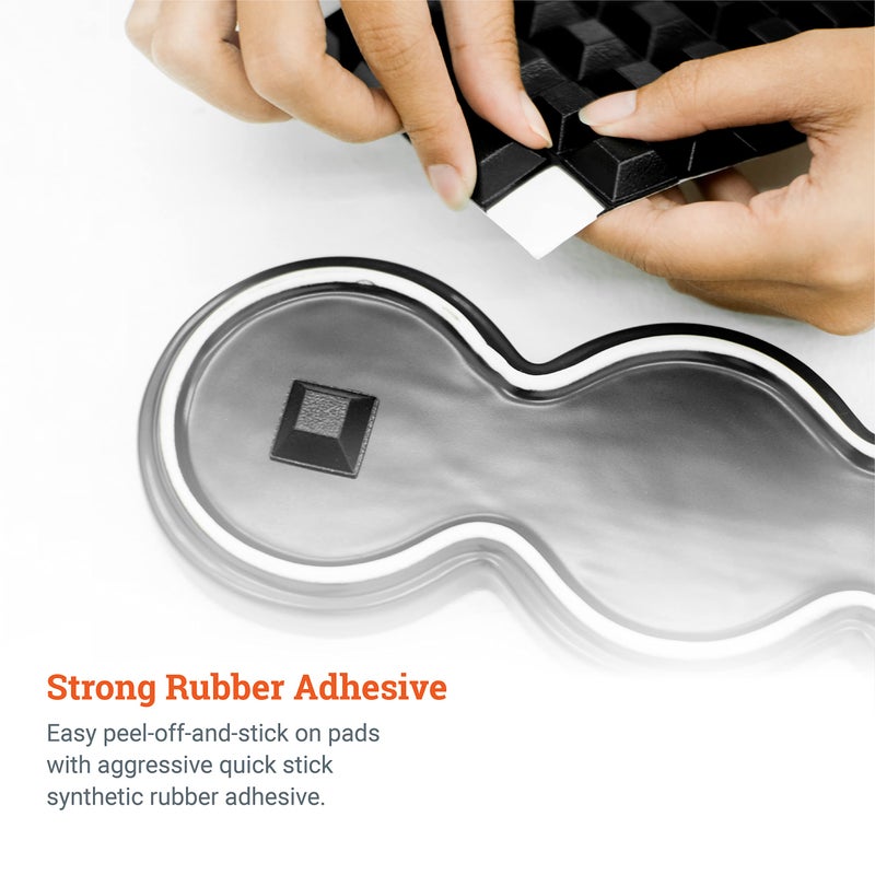 Cloverdale Supply PHS Rubber Feet for Electronics - Black Self Adhesive Bumpers - Square Bumper Pads - Non-Slip Stick On Rubber Feet - Tall Cabinet Door Protectors - 35 Pack - Image 5